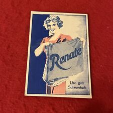 1800s-Early 1900s Era RENATE German Trade Card G-VG        Amazing Illustration picture