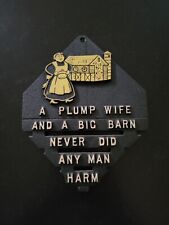 Cast Metal Wall Hanger Trivet - A plump wife and a big barn - picture