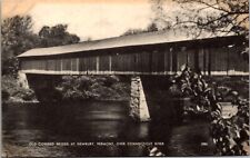 Postcard Old Covered Bridge at Newbury, Vermont over Connecticut River picture