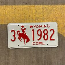 1988 Wyoming TRUCK License Plate Vintage Auto Garage Sheridan Birth Year 3 1982 picture