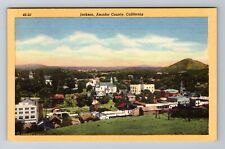 Amador County CA-California, Jackson, Aerial, Antique, Vintage Souvenir Postcard picture