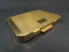 Vtg.Gold Tone Rectangular Stratton Compact Powder Vanity Case c.50s picture