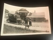 Vintage Photo 1920s or 30s  A house a car a family  Everyday Life Snapshot picture