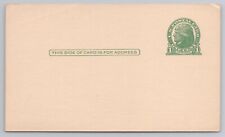 Vintage Postcard US Postal Card Green One Cent Jefferson Stamp Blank Unused 1 picture