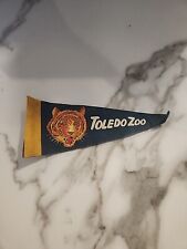 Vintage Toledo Zoo Pennant Ohio Souvenir Felt Tiger Neon Miniature 9