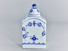ROYAL COPENHAGEN Blue Fluted Lace Tea Caddy 1894-1900 STAMPED DANMARK MINT R014A picture