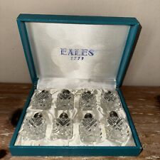 VINTAGE Eales 1779 Glass Individual Place Setting Salt  Pepper Shakers Set of 8 picture