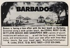 1980’s Coral Reef Club BARBADOS Caribbean 2.5” PRINT AD VINTAGE PROMO picture