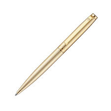Waldmann Tuscany Ballpoint Pen in Pinstripe Gold-Plated Sterling Silver - NEW picture