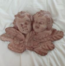 Vintage Terra Cotta Cherub/Angel Wall Hanging Decor Made In Italy picture