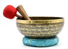 10 inches mantra carved singing bowl - Tibetan Sound Healing Meditation yoga Bow picture