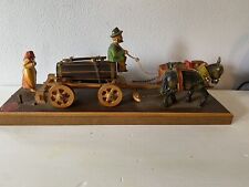Rare Vtg - Rhon Sepp Hand Carved Musical Carriage/ Germany/ Tested Works 13” picture