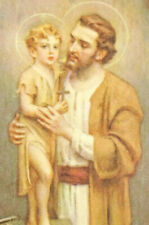 Vintage Holy Card Saint St Joseph and Child Jesus Charles Bosseron Chambers picture
