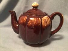 Vintage teapot, brown drip Japan picture