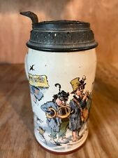 ANTIQUE MUG WITH METAL LID picture