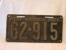 Vintage 1926 West Virginia License Plate picture