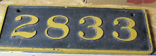 B&O Baltimore & Ohio Railroad 2833 Locomotive Number plate Authentic Cast Iron picture