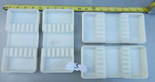 Lot Of 4 VINTAGE 1950s DENTAL MILK GLASS INSTRUMENT TRAYS #3 picture