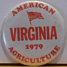 Vintage 1979 Virginia American Agriculture Movement AAM Pinback Pin Button picture