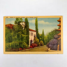Postcard California Hollywood CA Deanna Durbin Residence House 1947 Posted Linen picture