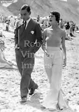 Vintage No Bra Gal Stylish on Beach Photo 1920s Jazz Prohibition Roaring 20s era picture