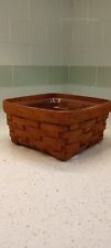 Vintage Longenberger Wooden Basket with Plastic Protector 1989 picture
