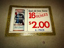 1960's PABST 16 oz can 6-pack STORE DISPLAY SIGN picture