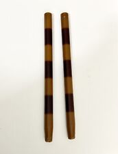 2 Vintage Candles Striped 15” Dark Academia Harry Potter Gothic Striped Taper picture