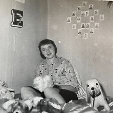 A6 Photograph 1958 Girl In Room With Stuffed Animals picture