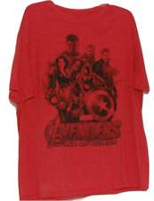 Marvel Avengers Age of Ultron XL Mens T-Shirt Red Thor Hulk Hawkeye Black Widow picture