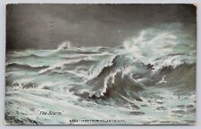 Postcard The Storm- Greetings From Atlantic City 1908 (961) picture
