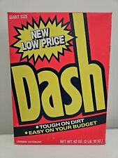 Vintage 1980s Full Laundry Detergent Soap Box DASH Movie TV Prop Orange NOS picture