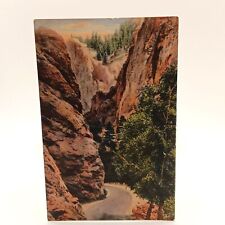 Postcard The Cheyenne Gorge South Cheyenne Canon Colorado Springs CO Curt Teich picture