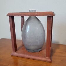 19th Century Etched Glass Flask with Display AB 1841 picture