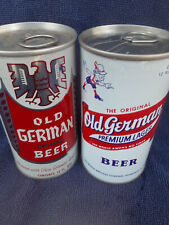 2 DIFF OLD GERMAN STRAIGHT STEEL STEEL  CHEAP  BEER CAN CANS EMPTY GAR FR picture