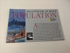 Vintage Millennium In Maps: Population National Geographic Map 1998 picture