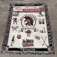 Vintage Duluth Central Trojans High School Throw Blanket Sports Tapestry 65x50” picture