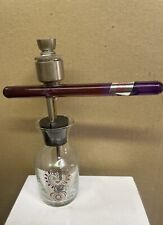 Very Collectable Miniature Glass Head Unused Vase Purple Bong Roach Clip pipe picture