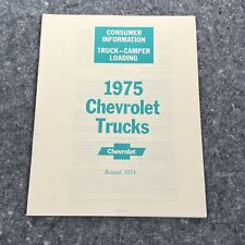 1975 Chevrolet Trucks Consumer Information Truck-Camper General Motors OEM picture