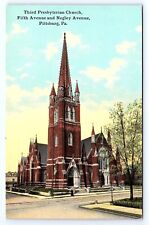 Postcard Third Presbyterian Church Fifth Negley Pittsburgh Pennsylvania c.1912 picture