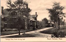 Postcard Cottage Row from Dining Hall Northfield in Mount Hermon, Massachusetts picture