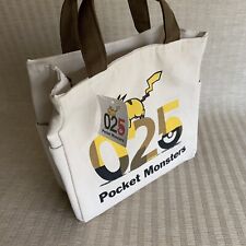 Pokemon Pikachu 025 Canvas Tote Insulated Cooler Lunch Bag Nintendo Game Freak picture