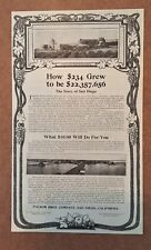 Antique 1904 Real Estate - Folsom Bros. Co. - Pacific Beach - San Diego CA picture