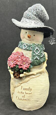 Birch Hearts Snowman Figurine Christmas Tabletop Decor Family 81130 picture