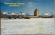 Anchorage Airport Airplanes Shell Oil Truck Alaska Postcard c1960 picture
