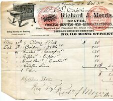 1884 RICHARD J MORRIS CHARLESTON SC BILLHEAD STOVES LA AGRICUL & MEC ASSN MEDAL picture