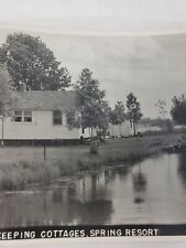 C 1955 Housekeeping Cottages Cabins Spring Resort Winneconne WI RPPC Postcard picture