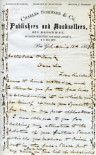 CHARLES SCRIBNER - AUTOGRAPH LETTER SIGNED 04/15/1869 picture