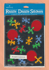 Vintage HALLMARK Razzle Dazzle Sticker Pack 4 Sheets Jacks picture