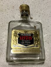 1972 Meaghers 1878 Canadian Rye Whisky Bottle Empty Great Condition  picture